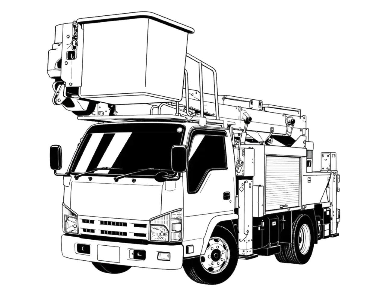いすゞエルフ 高所作業車