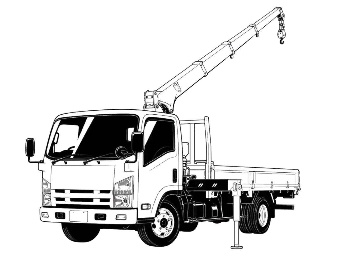 いすゞエルフ クレーン付