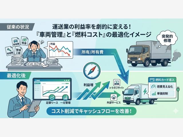 運送業の利益率を劇的に変える『車両管理』と『燃料コスト』の最適化